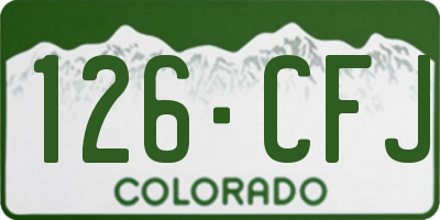 CO license plate 126CFJ