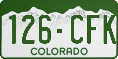 CO license plate 126CFK