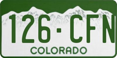 CO license plate 126CFN