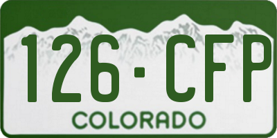 CO license plate 126CFP