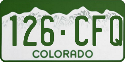 CO license plate 126CFQ