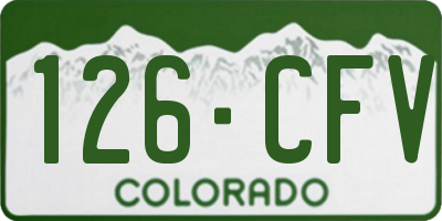 CO license plate 126CFV