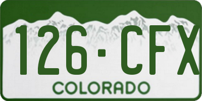 CO license plate 126CFX
