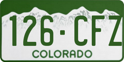 CO license plate 126CFZ