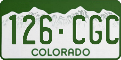 CO license plate 126CGC