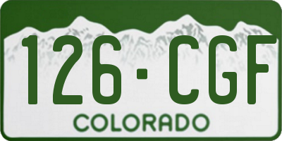 CO license plate 126CGF
