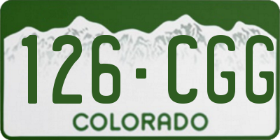 CO license plate 126CGG