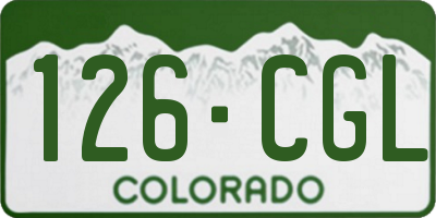 CO license plate 126CGL