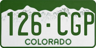 CO license plate 126CGP