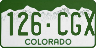 CO license plate 126CGX