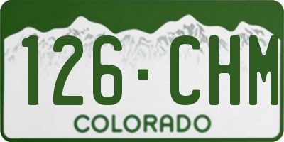 CO license plate 126CHM
