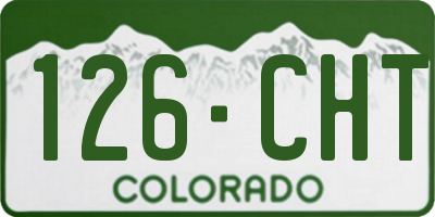 CO license plate 126CHT