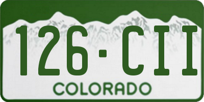 CO license plate 126CII