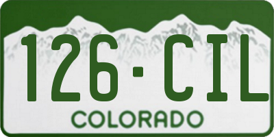 CO license plate 126CIL