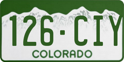 CO license plate 126CIY
