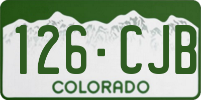 CO license plate 126CJB