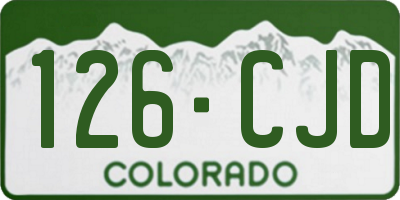 CO license plate 126CJD