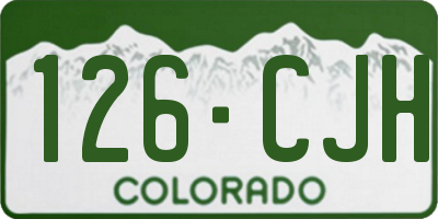 CO license plate 126CJH