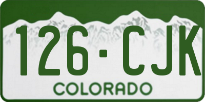 CO license plate 126CJK