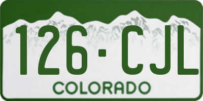 CO license plate 126CJL