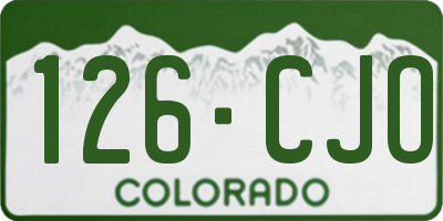CO license plate 126CJO