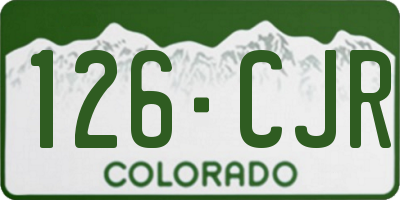 CO license plate 126CJR