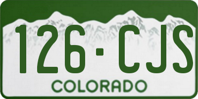 CO license plate 126CJS