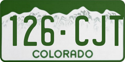 CO license plate 126CJT