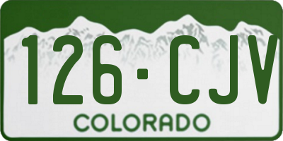 CO license plate 126CJV