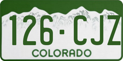 CO license plate 126CJZ