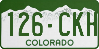 CO license plate 126CKH