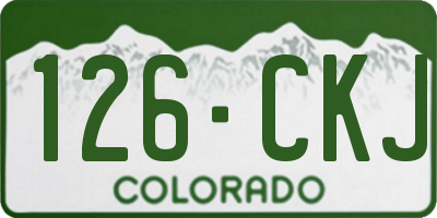 CO license plate 126CKJ