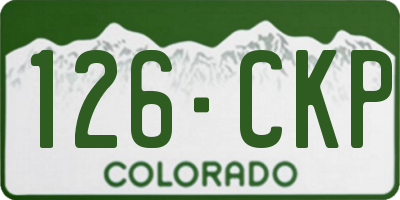 CO license plate 126CKP