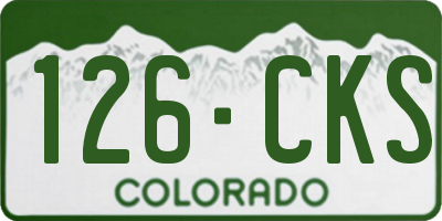 CO license plate 126CKS