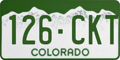 CO license plate 126CKT