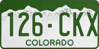 CO license plate 126CKX