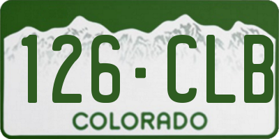 CO license plate 126CLB