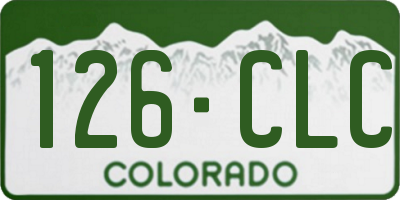 CO license plate 126CLC