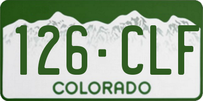 CO license plate 126CLF