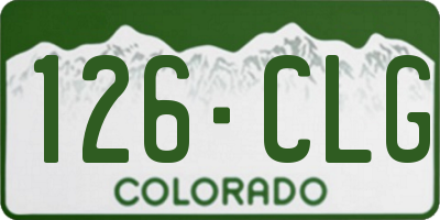 CO license plate 126CLG