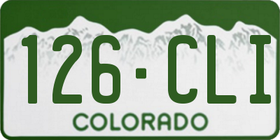 CO license plate 126CLI