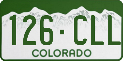 CO license plate 126CLL