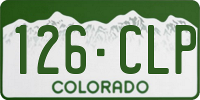 CO license plate 126CLP