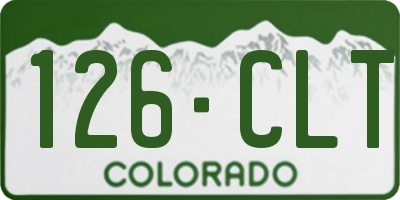 CO license plate 126CLT