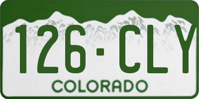 CO license plate 126CLY