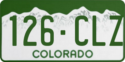 CO license plate 126CLZ