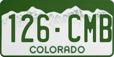 CO license plate 126CMB