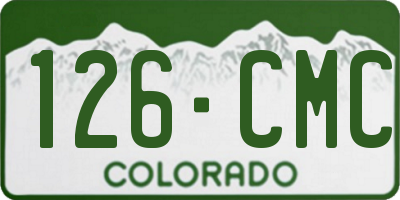 CO license plate 126CMC