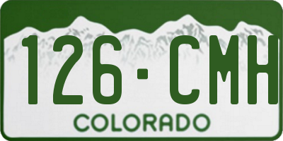 CO license plate 126CMH