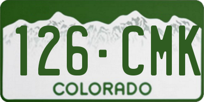 CO license plate 126CMK